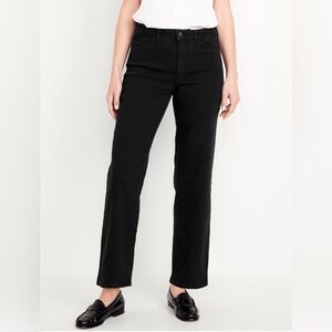 Black Straight Loose Leg Jeans